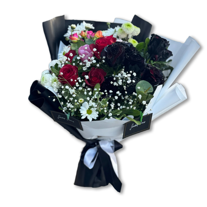 SENDEN ÖNVCE SENDEN SONRA KARIŞIK ÇİÇEK BUKETİ