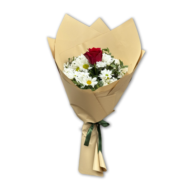 1 ' GÜL PAPATYA EL BUKETİ