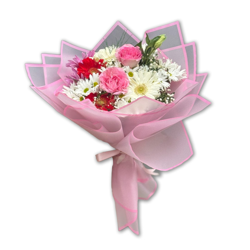 PEMBE BUKET KAĞIDI KARIŞIK KUCAK DOLUSU 