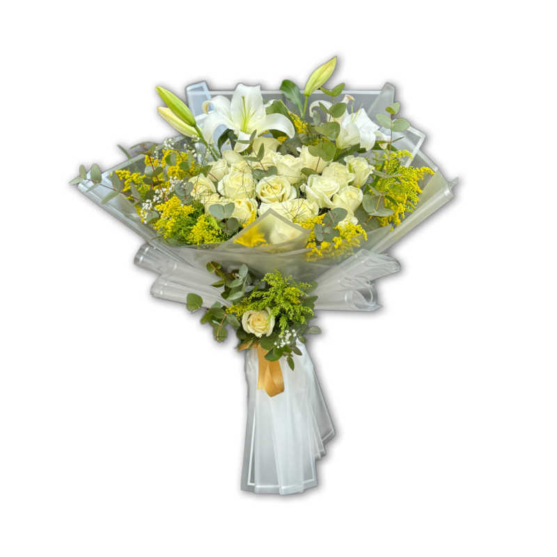25'GÜL LİLYUM NİŞAN BUKETİ