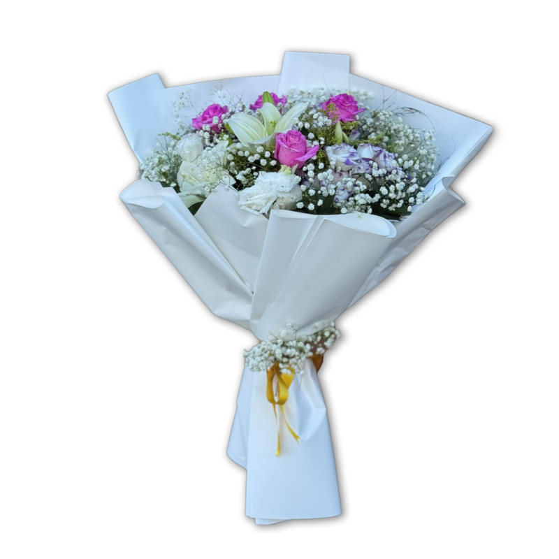 LİSYANTUS BEYAZ PEMBE GÜL