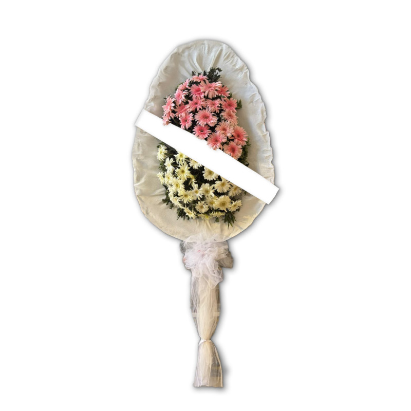 PEMBE BEYAZ GERBERA ÇELENK