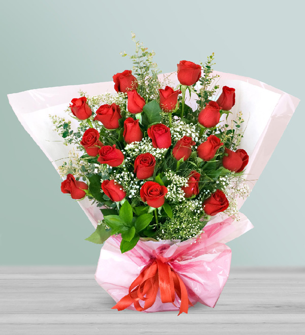 21 Kırmızı Gül Buketi