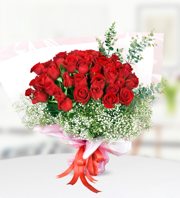 33 Kırmızı Gül Buketi